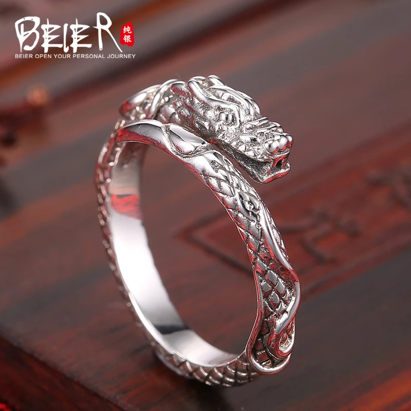 Мужское кольцо с драконом Beier украшение из стерлингового серебра 2015 BR925K012 |
