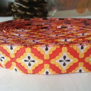 10 orange pattern 16 стилей, новинка,, 5/8 дюймов(16 мм x 5 ярдов), плетеная жаккардовая из полиэстера лента с любовью, часы в форме якоря, узор для ошейника собаки - Цвет: 10 orange pattern