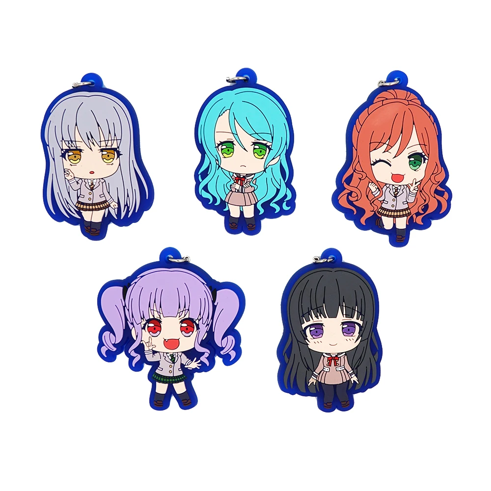 Bang Dream! Резиновый брелок для ключей Roselia Game Anime Imai Lisa Hikawa Sayo Udagawa Ako Minato Yukina Shirokane