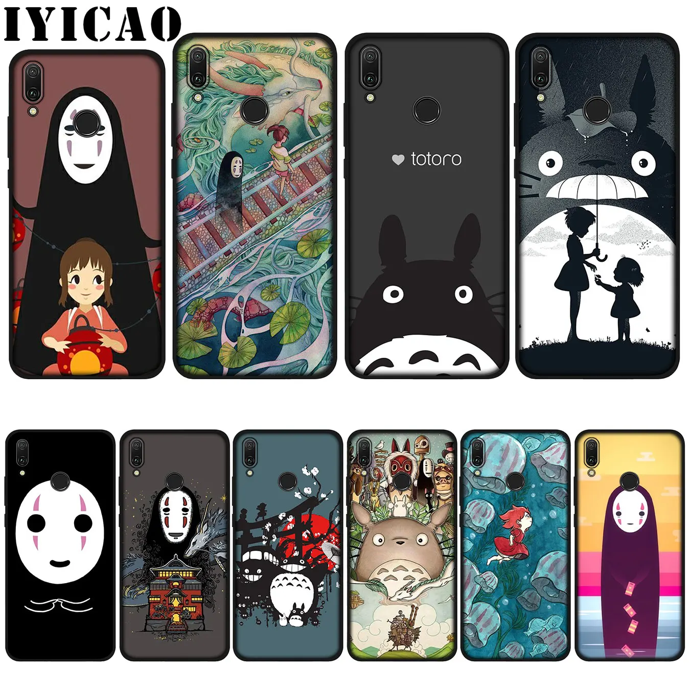 Мягкий чехол IYICAO Cute Totoro Chihiro аниме Ghibli Миядзаки для Huawei P20 Pro P10 P8 P9 P30 Lite Mini 2017 P Smart