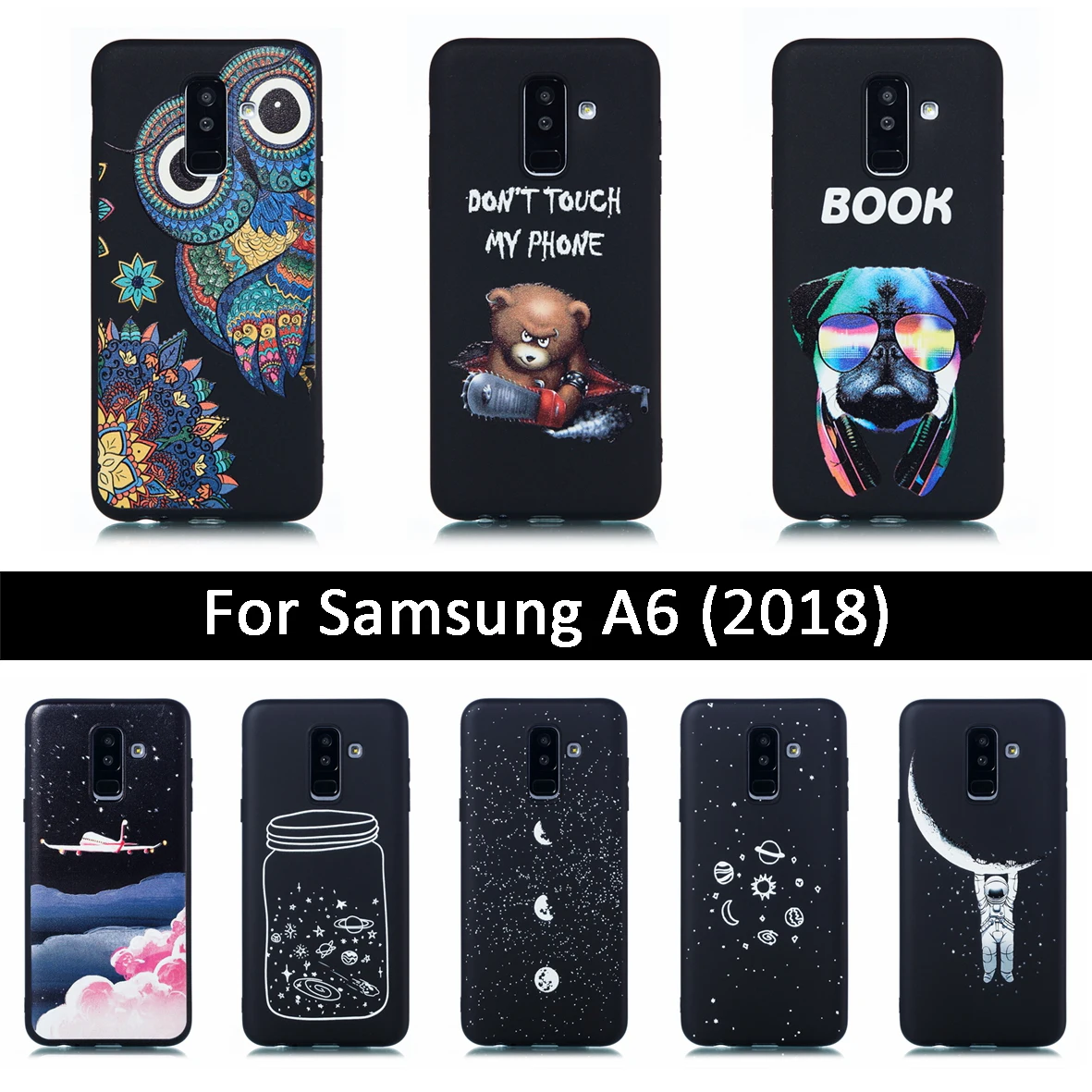 Модный чехол для Samsung Galaxy A6 2018 с милым рисунком животных силиконовый из ТПУ чехлы