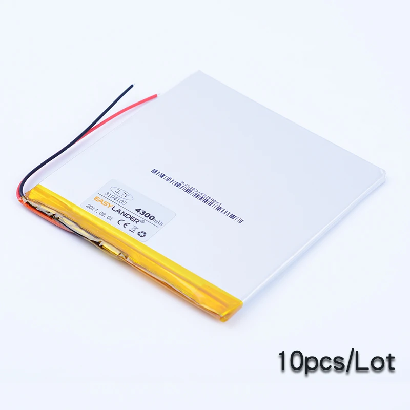10 шт 3194105 4300mAh литий полимерный ионный аккумулятор для планшетных ПК электроники