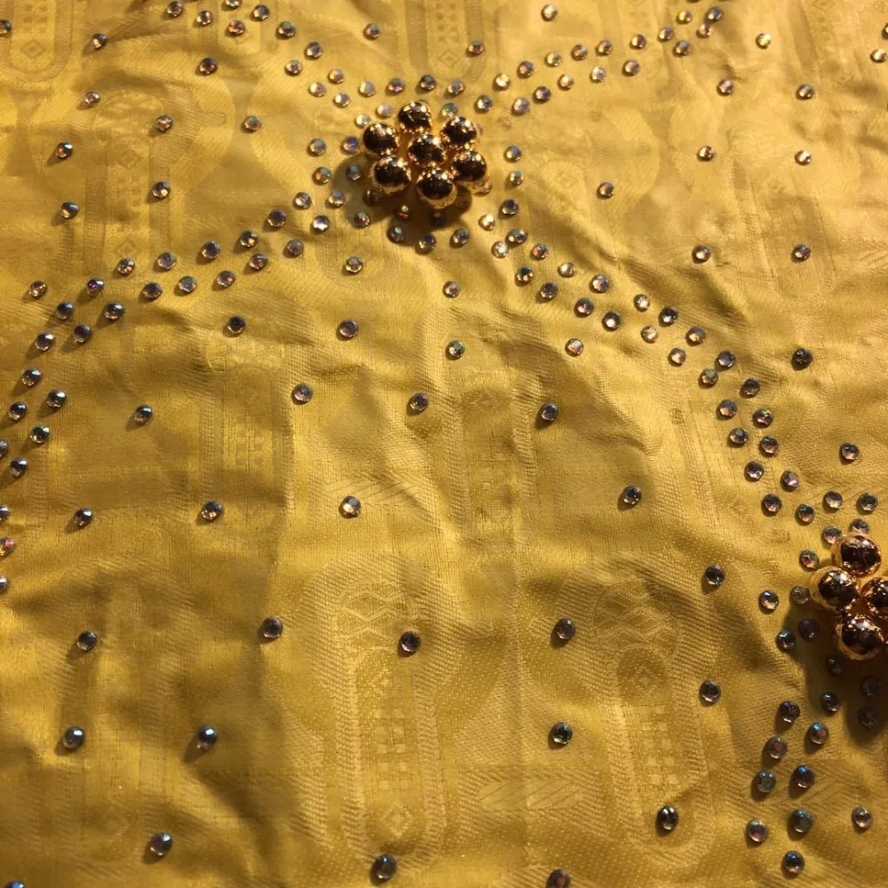 2018 latest hotfix rhinestones african bazin riche getzner fabric with stones high quality basin for party dress | Дом и сад