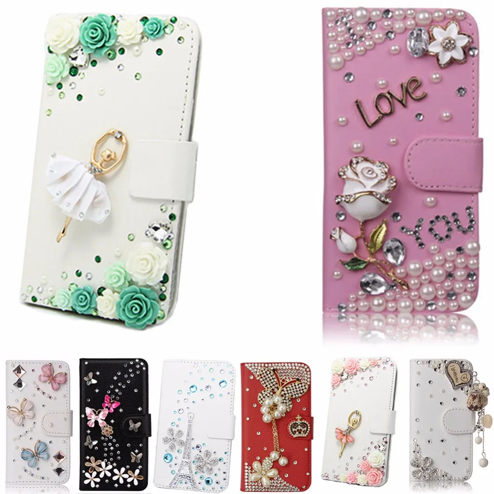 Unique&ampBeautiful Fashion Phone Case For Samsung galaxy C5 pro Bling Crystal Diamond 3D Handmade Wallet Stand Flip phone Cover |