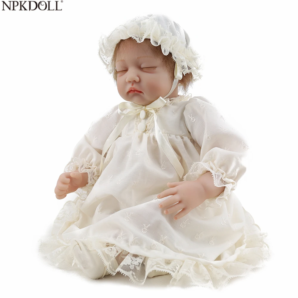 NPKDOLL Кукла Реборн виниловая кукла 22 дюйма 55 см игрушки для девочек и мальчиков