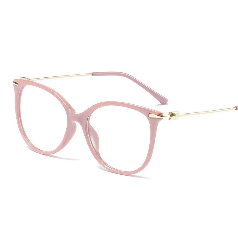C4 Pink Clear Модная прозрачная оправа для очков в стиле кошачьи глаза, женские черные очки, оправа, винтажные очки с прозрачными линзами - Цвет оправы: C4 Pink Clear