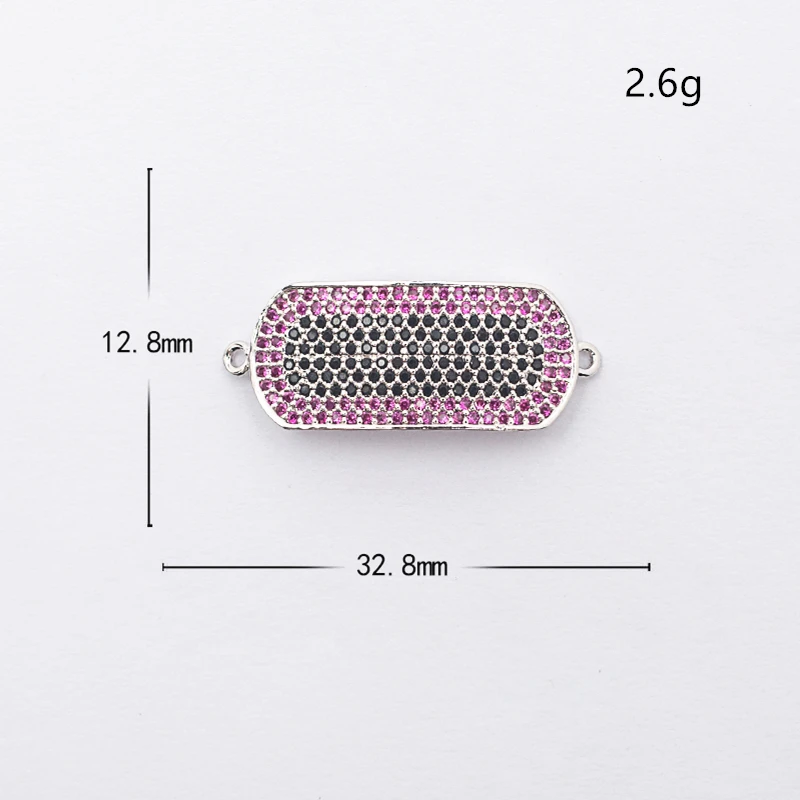Luxury Micro Pave CZ Zircon Crystal brand Square evil eye Jewelry Making DIY Beads Bracelet Charms Accessories HG024 | Украшения и