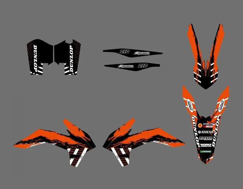 0583 оранжевый и черный новая команда графика с соответствующими фоны для