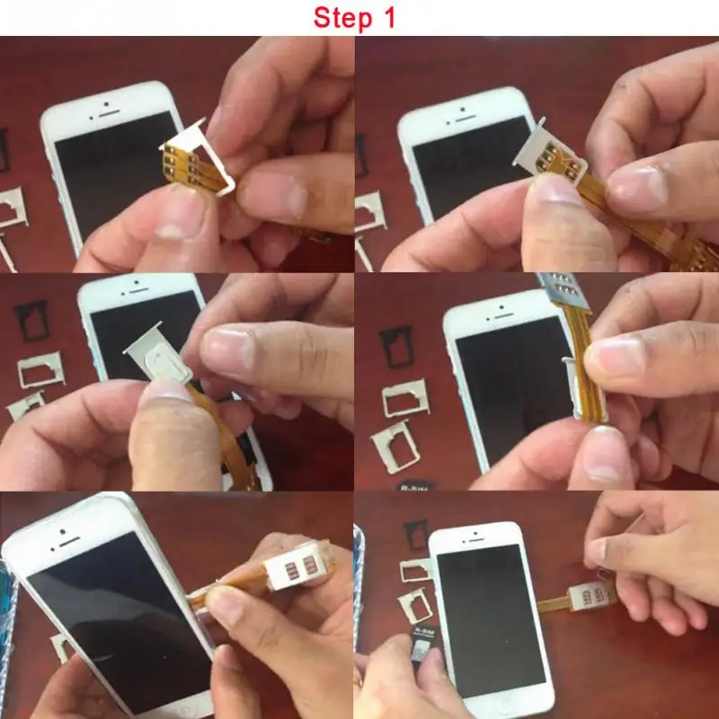 100% Новый адаптер для двух sim карт iPhone 5/4S/4 универсальный GSM и 3g ussim|sim card adapter|dual