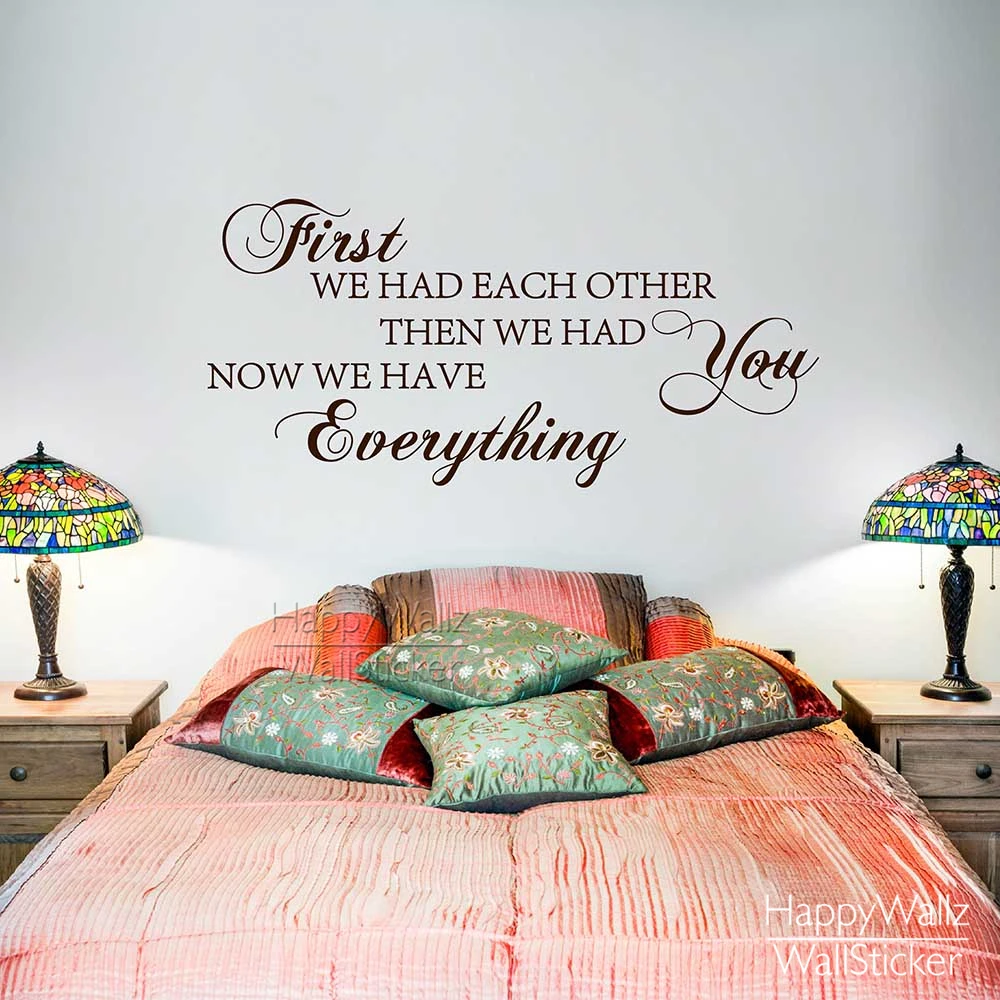 

We Have Everything Quote Wall Sticker Love Quote Wall Decal DIY Removable Easy Family Decors Vinyl Wall Art 594Q