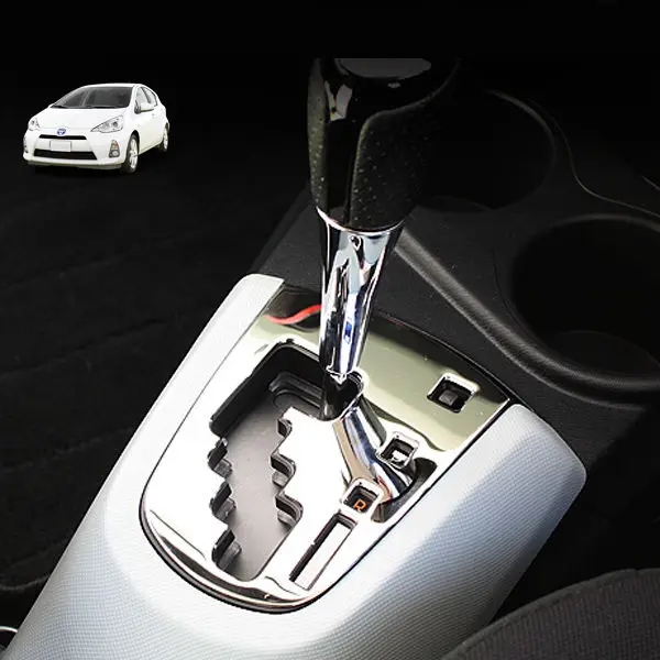 

SUS304 Stainless Steel Shift Knob Panel Garnish Trim Cover for Toyota Prius C AQUA Right-Hand Driving Model