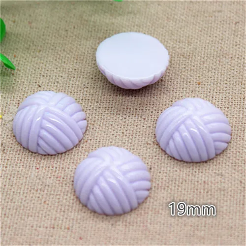 light purple 20pcs 20 шт. 18 мм милые круглые/квадратные/Ротанговые шарики из смолы в Корейском стиле, кабошон, аксессуары для рукоделия, украшение для волос, скрапбукинг - Цвет: light purple 20pcs