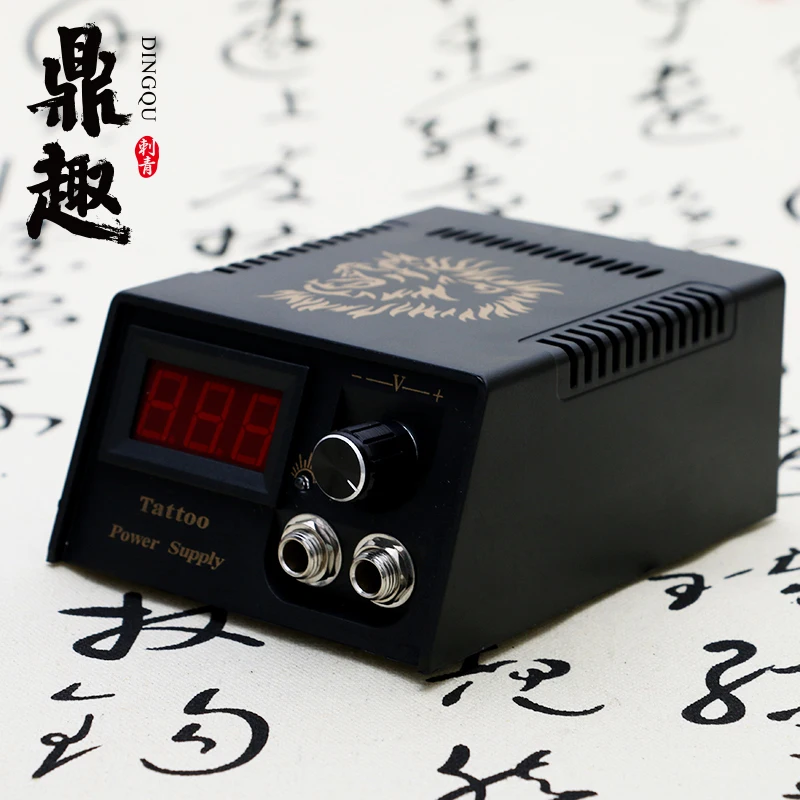 Профессиональный рисунок головы льва ЖК источник питания для тату автомата