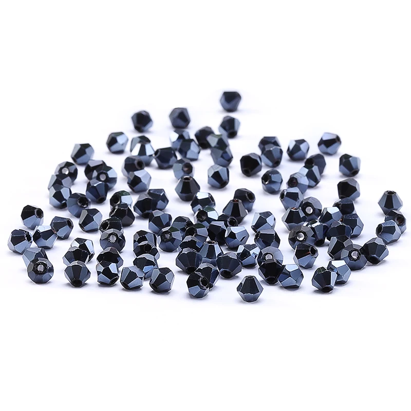 

Ink Blue 4mm 100pc Austrian Glamour Crystal Beads Austria Crystal Bicone Beads 5301 Crystal Charm Glass Bead DIY Jewelry S-37