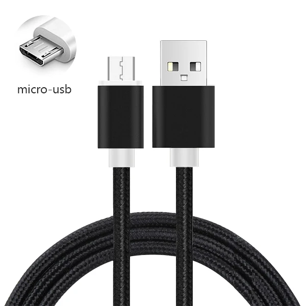 black CBAOOO Micro USB кабель 3A QC3.0 Быстрый кабель синхронизации данных и зарядки для samsung huawei Xiaomi LG Andriod Microusb Кабели для мобильных телефонов - Цвет: black