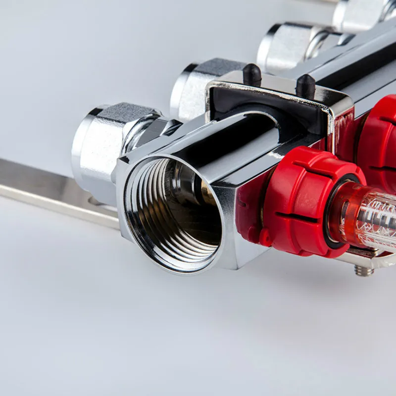 2-8 ways DN25 household water manifold visual flow integrated Floor heating manifold underfloor heating manifold