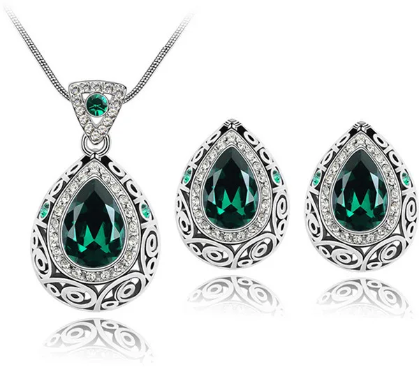 Ожерелье и серьги из австрийского хрусталя с кулоном|necklace earring|jewelry austrian crystalaustrian