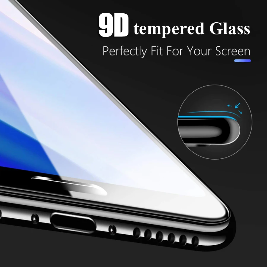 Wolfpsych 9D с закругленными углами и полным Клей закаленное Стекло для samsung Galaxy A6 плюс