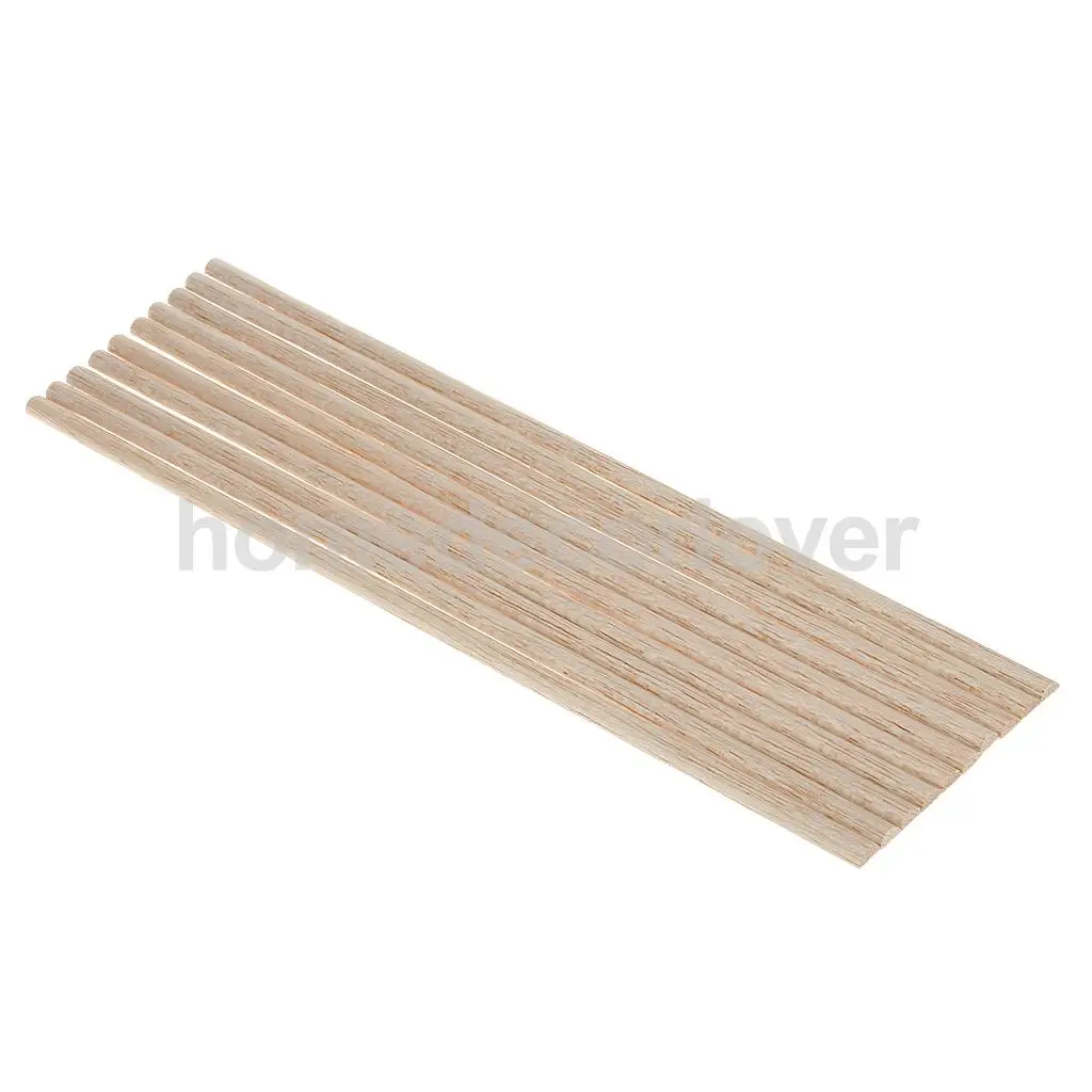 10 шт. балса дерево необработанное ремесло полукруг палка дюбели стержень | Дом и
