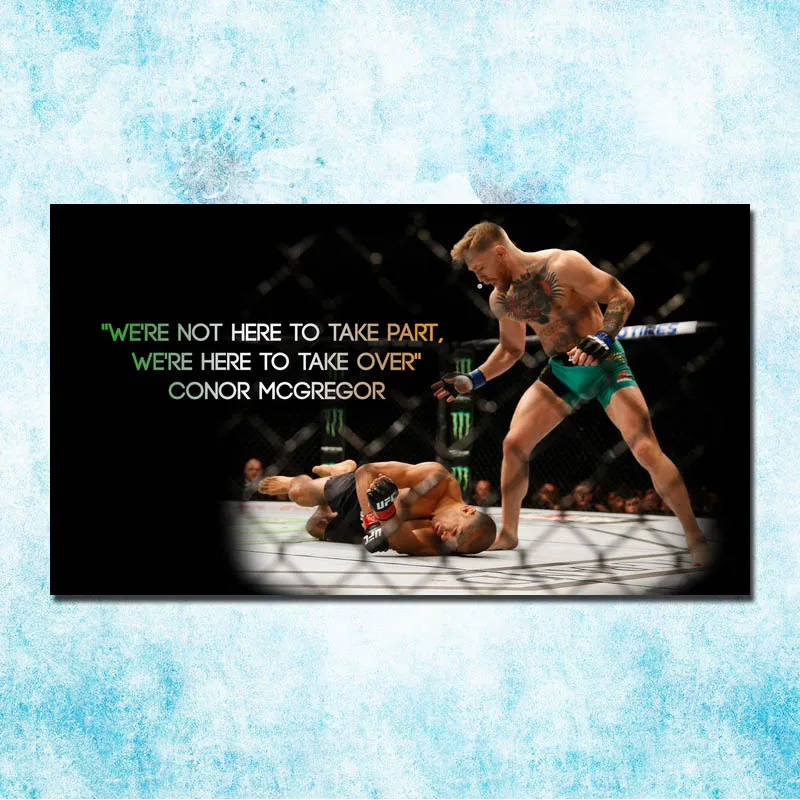 Конор Макгрегор ММА UFC Fight Бокс Чемпион Книги по искусству Шелковый Холст плакат 13x24 24x43 дюймов картинка для Room Decor-24