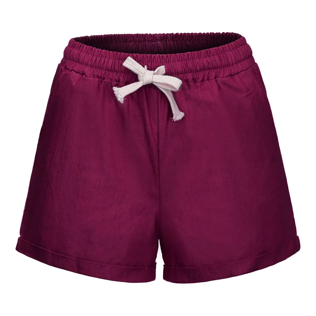 Pantalon Ancho Trainingsbroek Vrouwen, Женская карманная повязка больших размеров, одноцветные шорты для бега, спортивные широкие шорты Z4