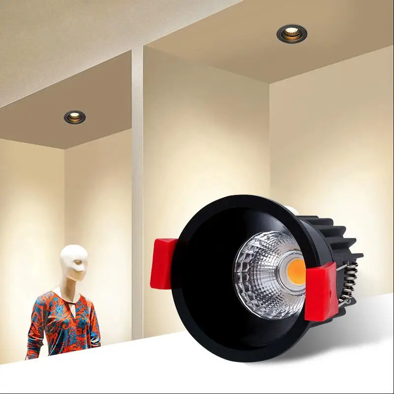 Super Bright Recessed LED Downlight COB 5W 7W Dimmable CREE Spot Light Decoration Ceiling Lamp AC85-265V Free Shipping | Освещение