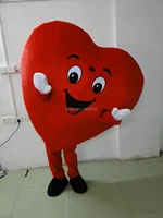 high guality mascot costume adult size fancy red heart mascot costume free shipping