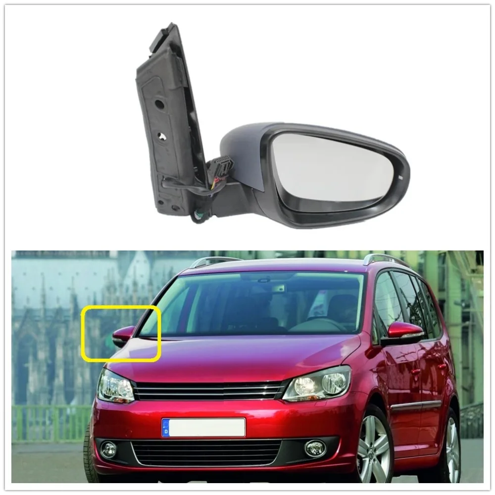 Правая сторона автомобиля зеркало заднего вида для VW Touran MK2 Facelift 2011 2012 2013 авто-Стайлинг с подогревом Электрический крыло боковые зеркала заднего вида