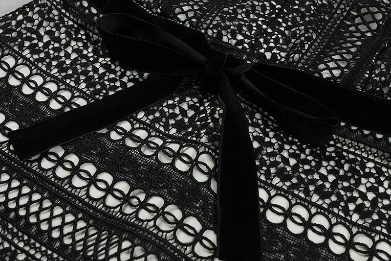 Sexy Women V-Neck Sleeveless Bodycon lace dress party bow on waist fashion Bandage stretch top quality drop shipping HL686 | Женская