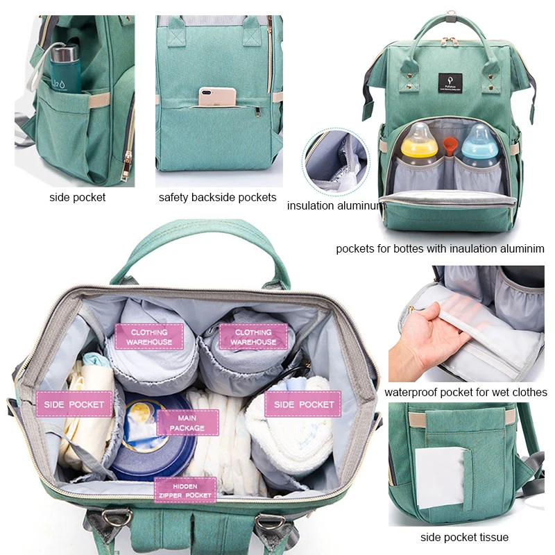 Mommy Maternity Diaper Bag Large Capacity Multifunction Baby Nappy Bags Travel Backpack For Care mochila | Багаж и сумки