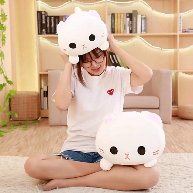 Mling 1 шт. мультфильм милый вниз хлопок маленький молочный Кот кукла плюшевая игрушка мягкая на коленях кошка наволочка для подушки диван украшение комнаты