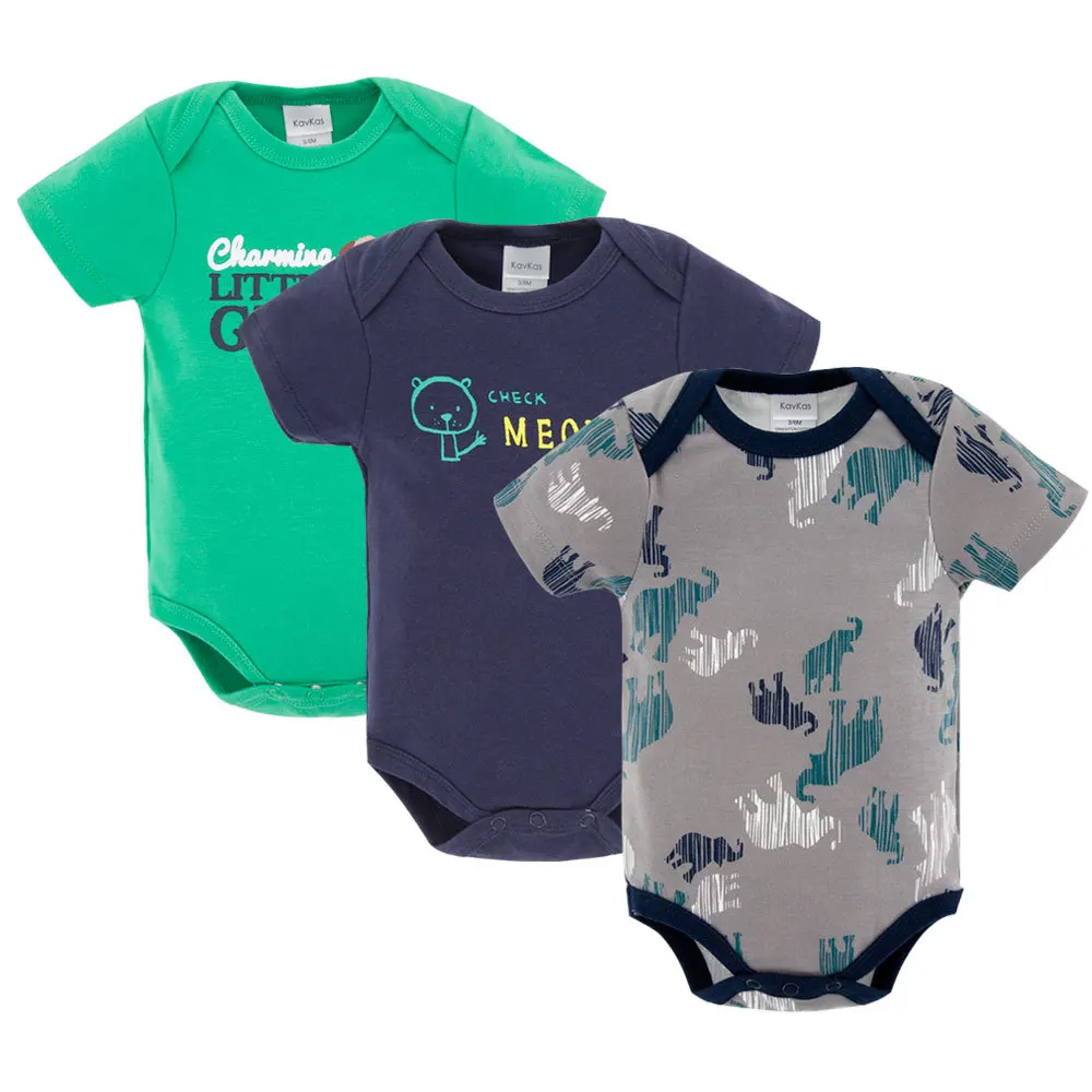 3 шт./лот одежда для маленьких девочек комбинезоны новорожденных мальчиков