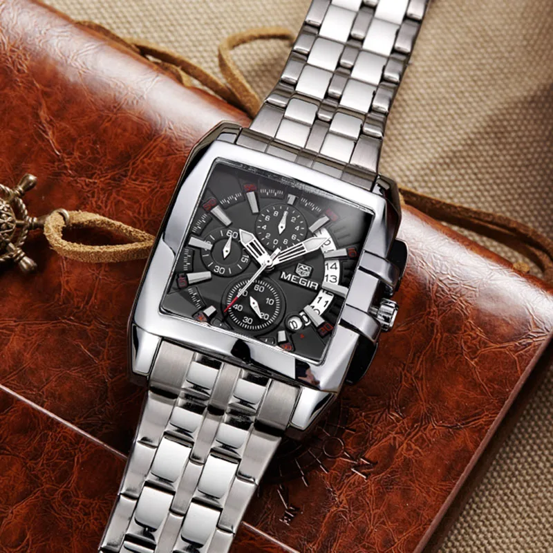 

Full Stainless Steel Men Watch Fashion Male Date Calendar Clock Sports Watchband Waterproof Man Quartz Wrist Watches Whatches