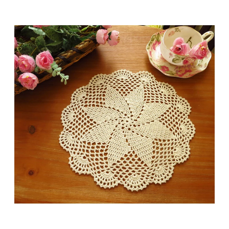 Винтажные Оптовые домашние приборы для вязания крючком с цветами ручной работы 12