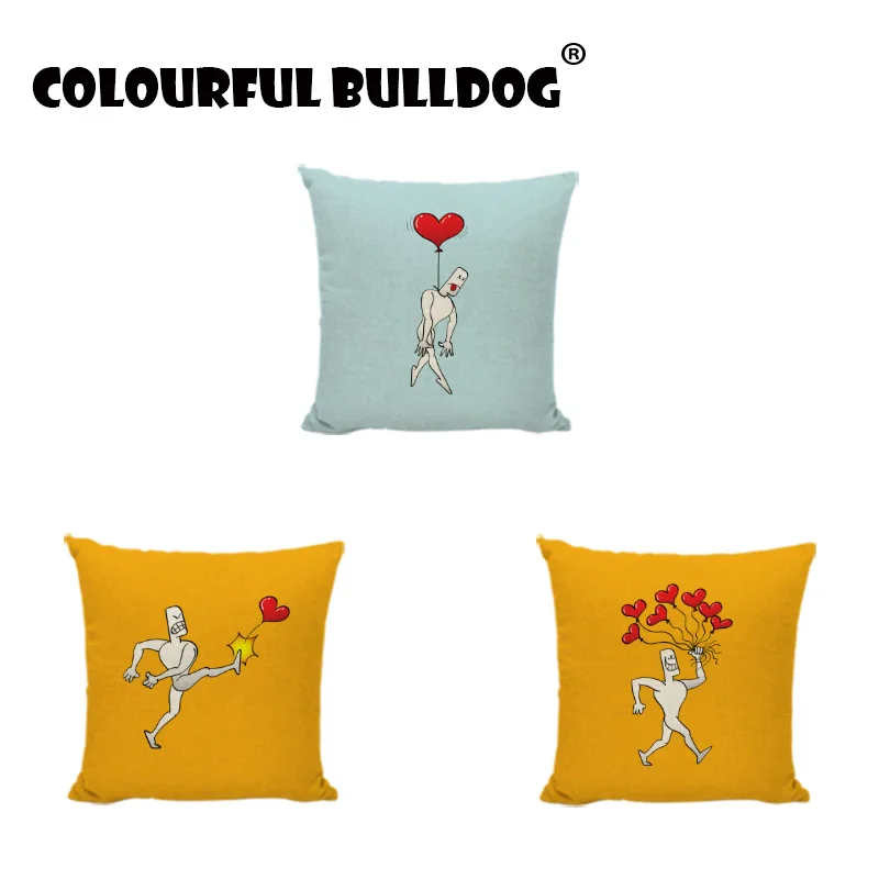 Creative Happy Valentine's Day Throw Pillow Cases Sweet Love Square Cushion Covers Romantic Valentine Gifts Printed Home Decor | Дом и сад