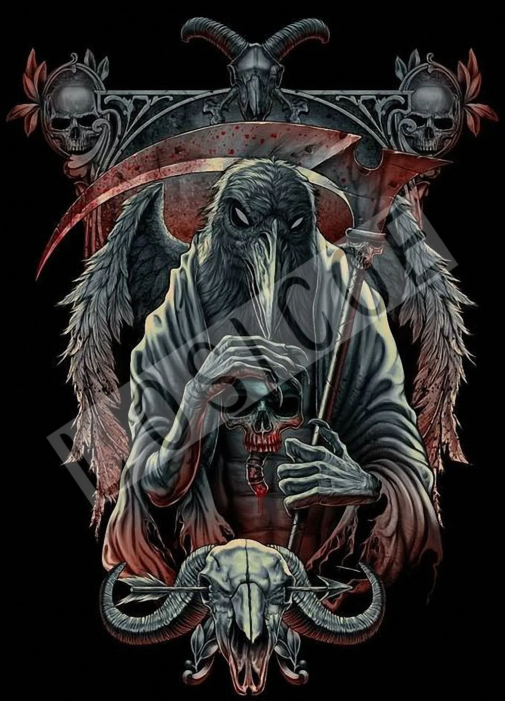 Тату \ Thrash Metal Skull Heavy Dope Rock N Roll gig Poster 30X42 см HD Печать Искусство Винтаж крафт