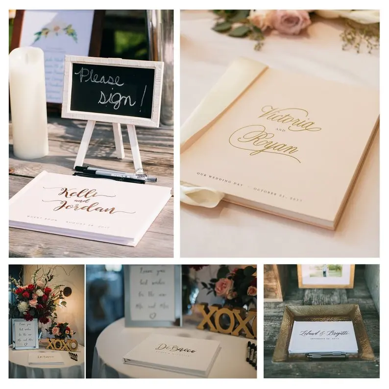 

personalized wedding signature Guestbook, customize wedding journals instant photo albums guestbook photo booth