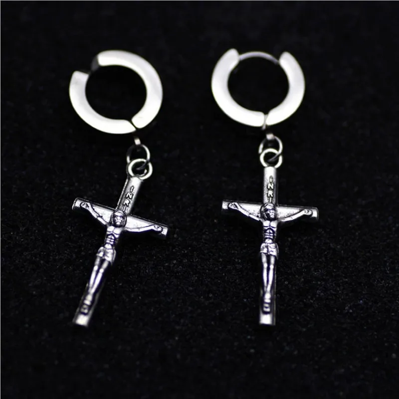 Мужские ювелирные изделия из нержавеющей стали серьги-кресты мужские серьги GO T7