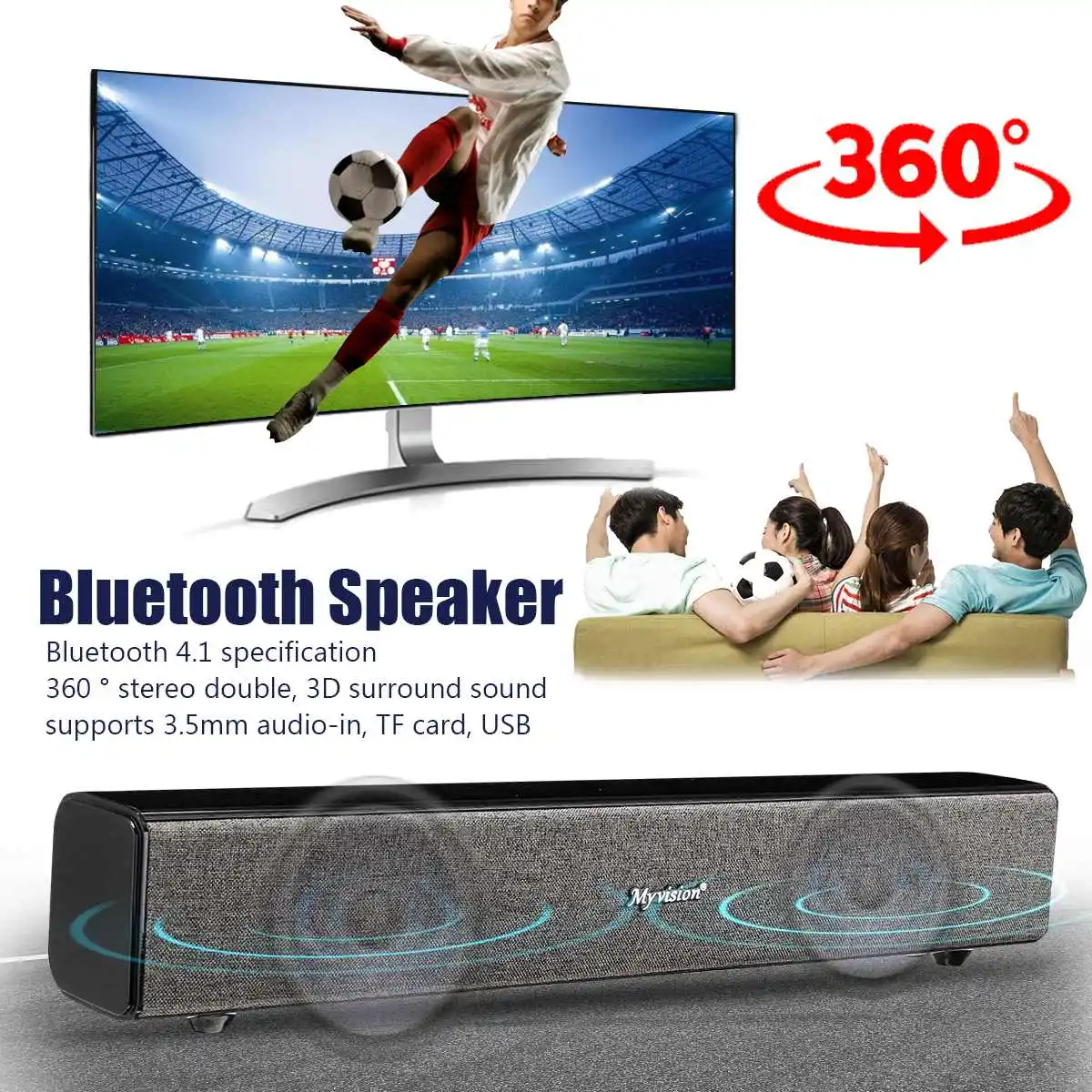 Bluetooth 4,0 динамик автоматически ТВ система 3D Аудио Саундбар для стены домашнего кинотеатра бас динамик bluetooth динамик разъем