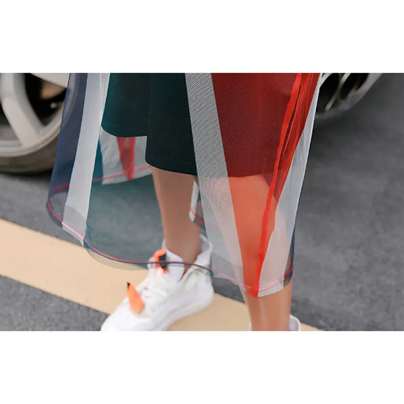 [XITAO] 2019 New Europe Casual Loose Patchwork Short Sleeve Pullover Dress O-neck Fashion Women Summer Mid-calf WBB3903 | Женская одежда