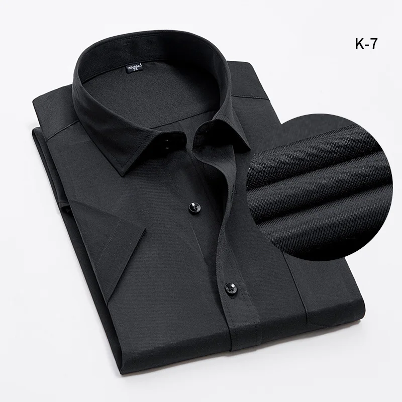 Aoliwne 2020 brand men short dress sleeve shirt purple smart casual summer shirts flannel high quality Blouse shirt Social Shirt