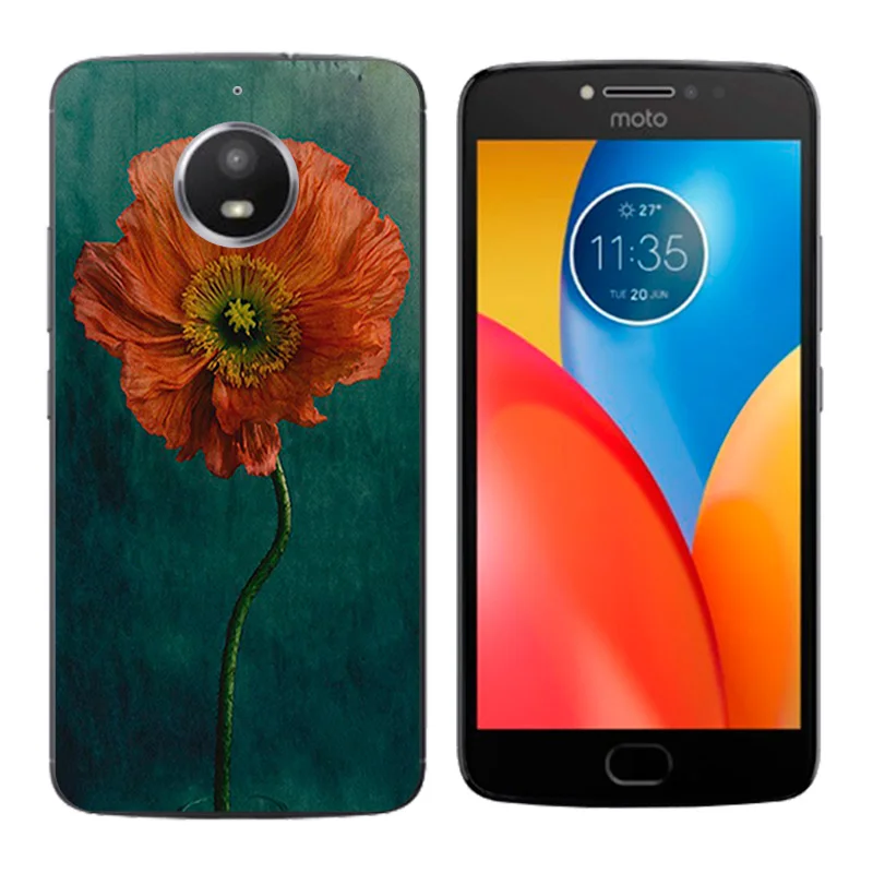 Cases for Motorola Moto E4 Plus Case 5.5&quot Silicone Phone Cat Landscape Printing Cover E (4th Gen.) |