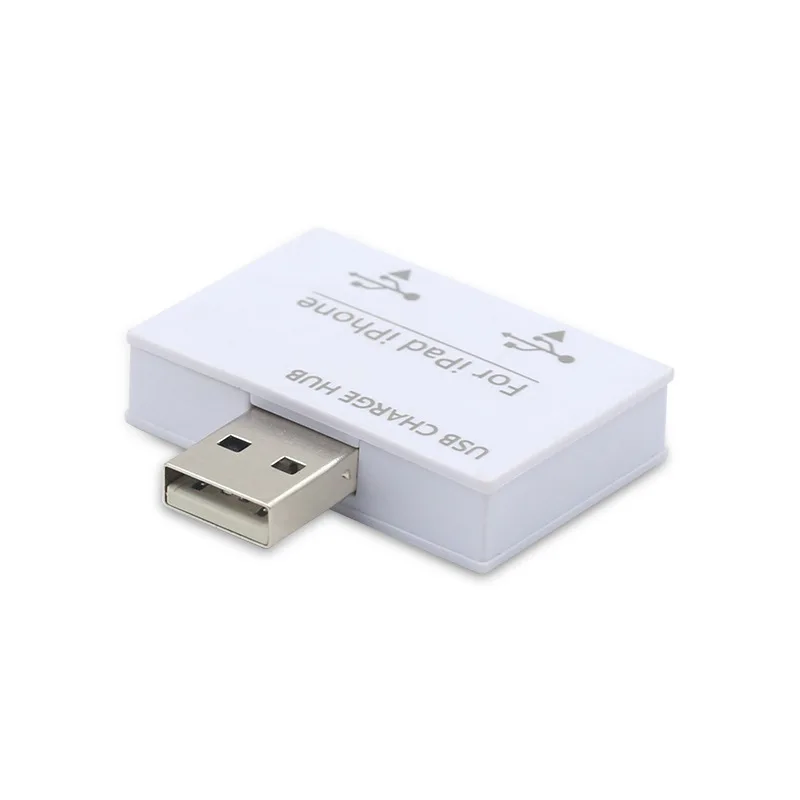 FFFAS белый usb хаб 2 Порты сплиттер ток расширение зарядки с Мощность адаптер для
