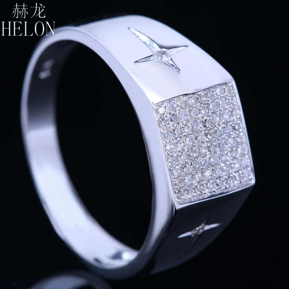 Мужское кольцо из серебра 925 пробы с натуральными бриллиантами | Украшения и