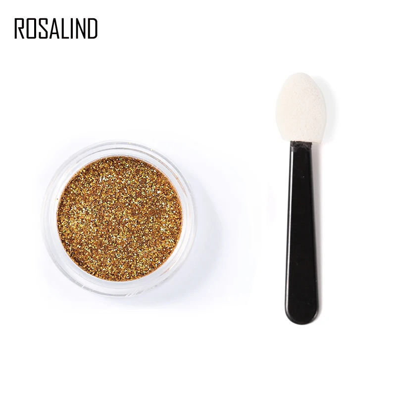 Порошок для ногтей Rosalind 1 г Блестящий пигмент 16 видов цветов УФ лампа маникюра