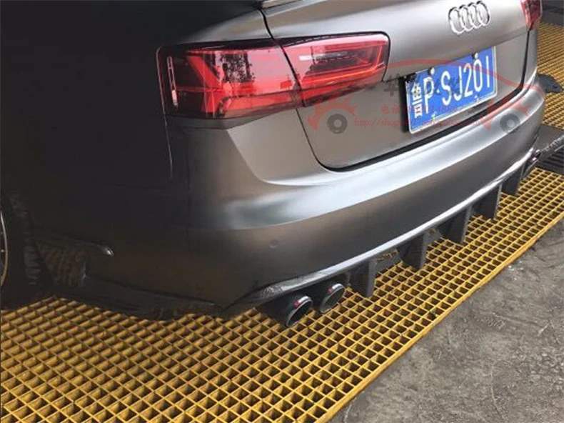 Задний спойлер из углеродного волокна для Audi A6 C7 2012 2013 высококачественный автомобильный бампер диффузор авто аксессуары