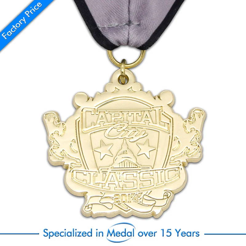 

OEM No MOQ metal medals cheap Custom Souvenir Metal Medal high quality 3D gold medals with ribbons