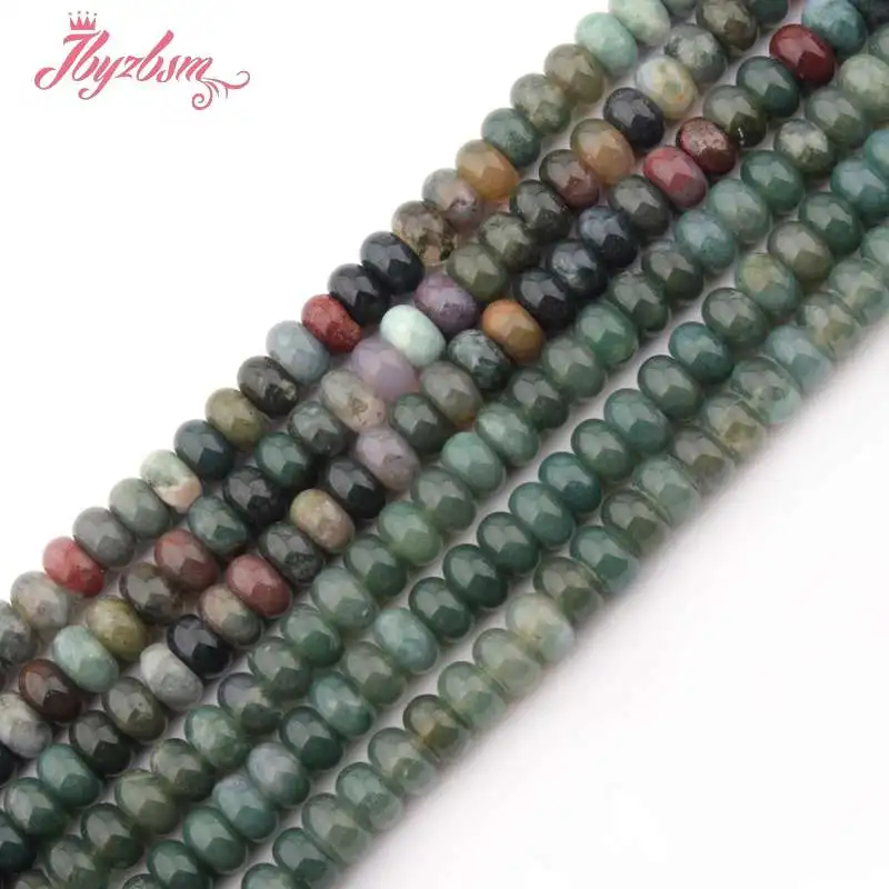 5x8 мм Гладкие бусины из Рондель Агаты натурального камня для самостоятельного