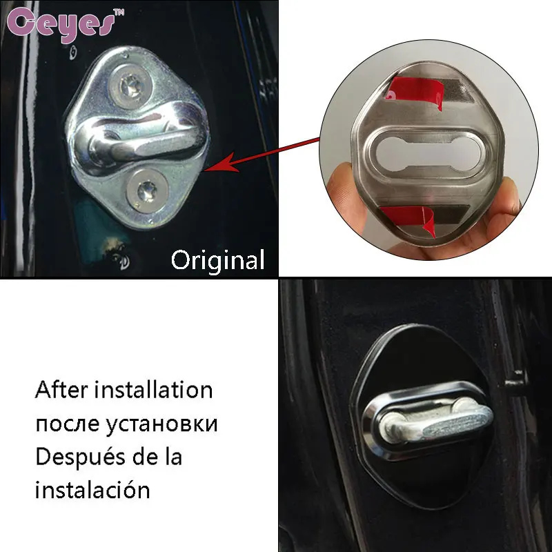 Чехол для дверного замка Ceyes чехол сделай сам Toyota Avensis Rav4 Yaris Auris CHR Mazda MS Honda Civic Daihatsu