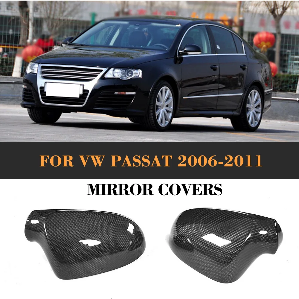 Боковые Чехлы для зеркал заднего вида из углеродного волокна Volkswagen VW Passat R36 2006 2011